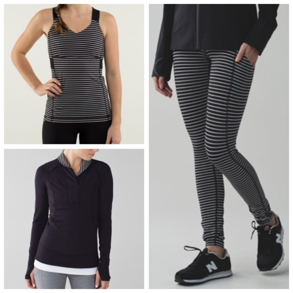 Lululemon Parallel Stripe Push Ur Limits Tank Think Fast Pullover Speed Tight Ii